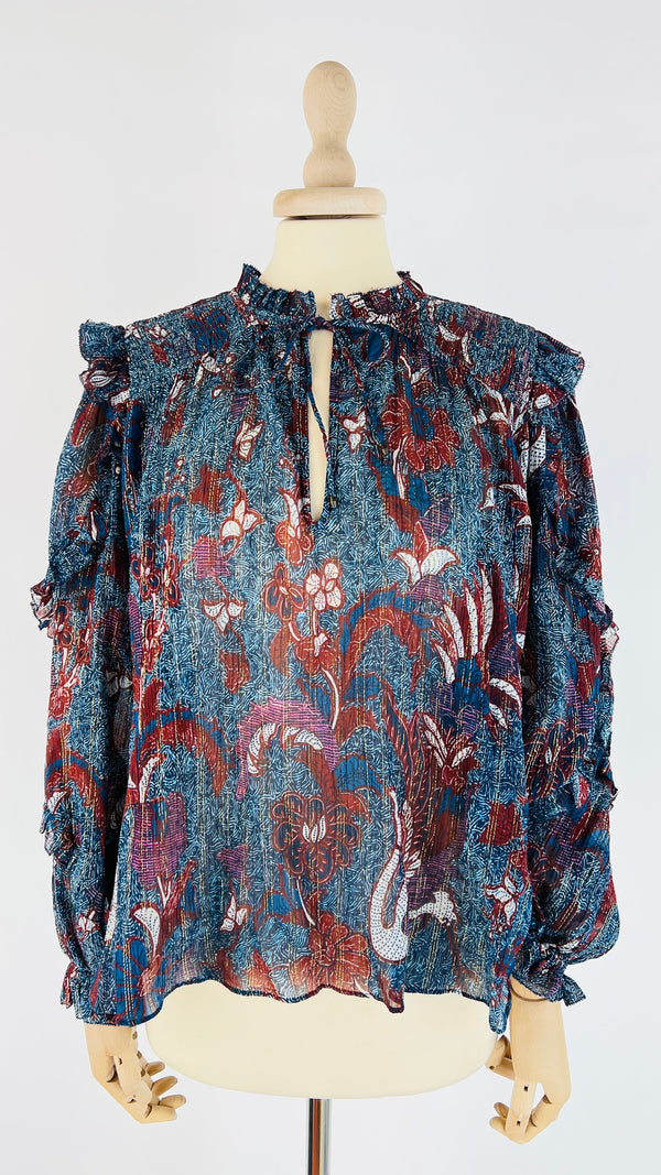 Blua cotone-seta