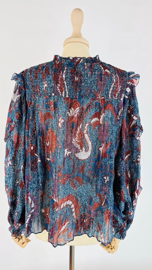Blua cotone-seta