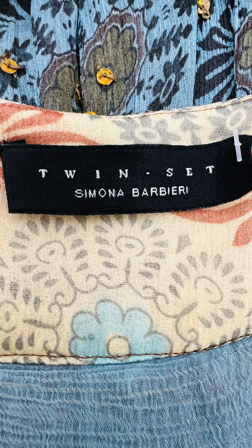 Abito corto fiori paillettes