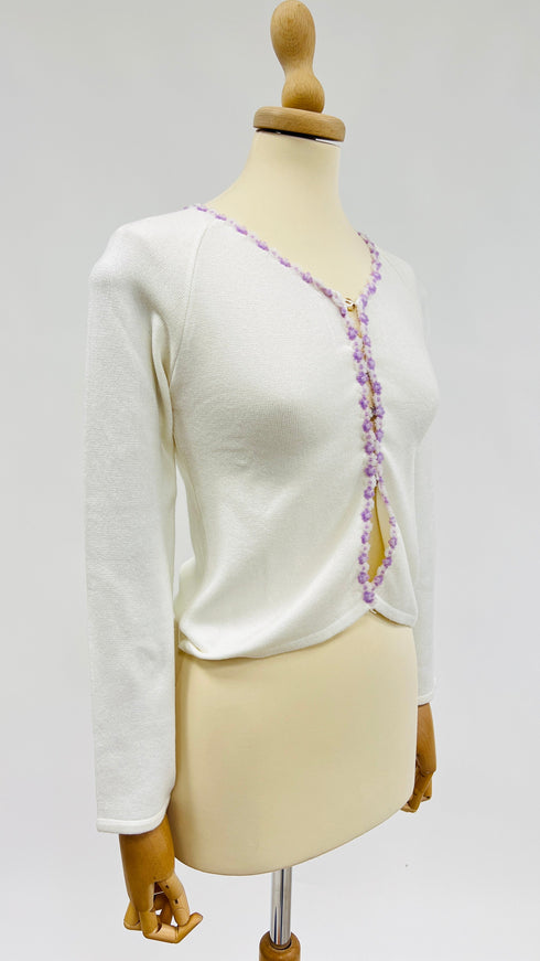 Cardigan corto bianco