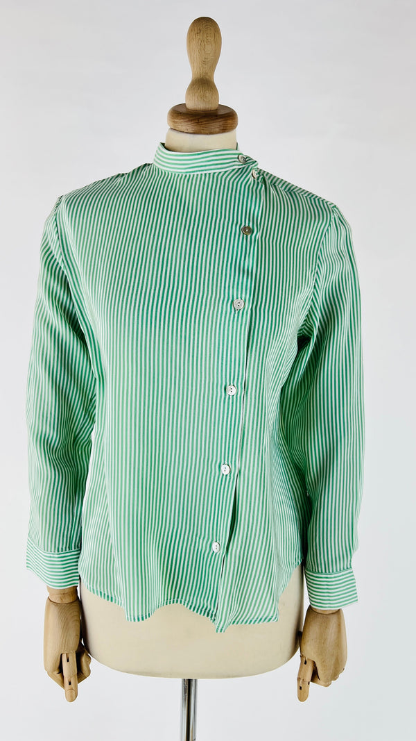 Camicia leggera righe bottoni laterali