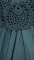 Abito corto scollo crochet