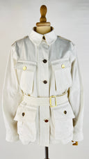 Giacca sahariana bianca Yves Saint Laurent