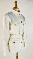 Giacca sahariana bianca Yves Saint Laurent