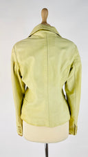 Giacca in pelle verde TRUSSARDI