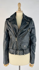 Chiodo in pelle anticato Golden Goose