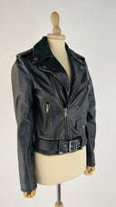 Chiodo in pelle anticato Golden Goose