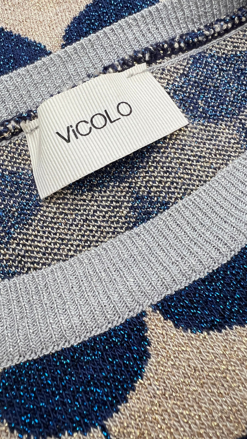 Maglia semicerchi lurex