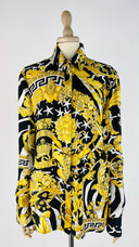 Camicia in seta barocca Versace