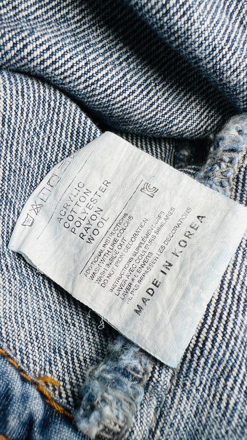 Giacca cropped in jeans