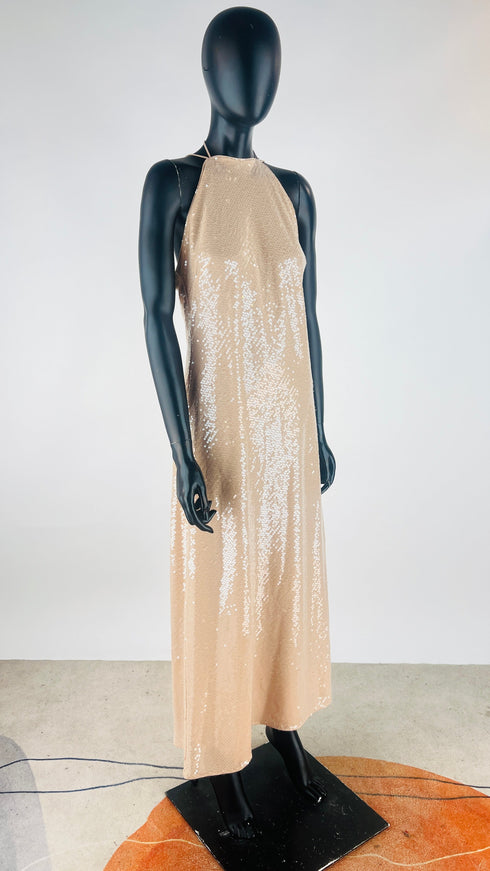 Abito lungo con paillettes