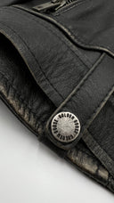 Chiodo in pelle anticato Golden Goose