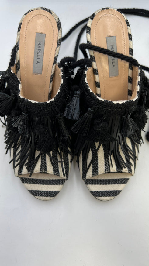 Mules righe e frange N.36