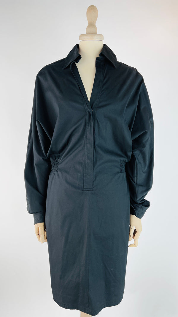 Abito camicia midi nero