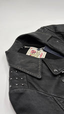 Biker in pelle nero High