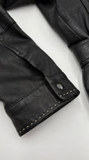 Biker in pelle nero High
