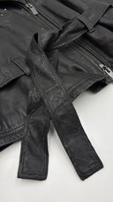 Biker in pelle nero High