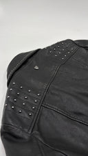 Biker in pelle nero High