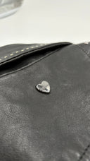 Biker in pelle nero High