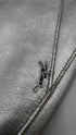 Gonna in pelle argento