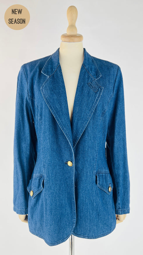 Blazer vintage sfoderato in denim