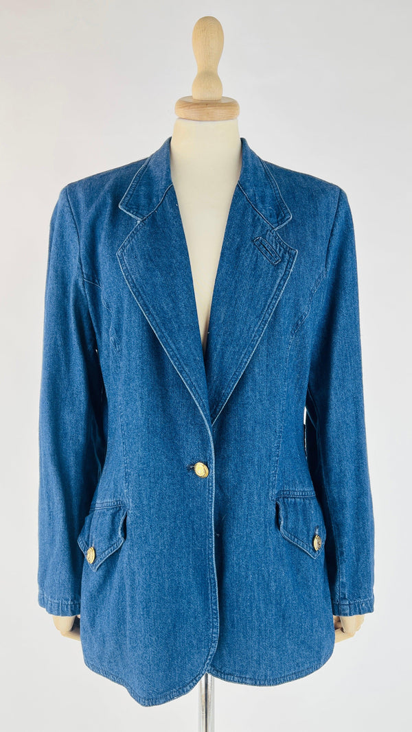 Blazer vintage sfoderato in denim