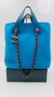 Borsa "Portobello" in lana azzurra