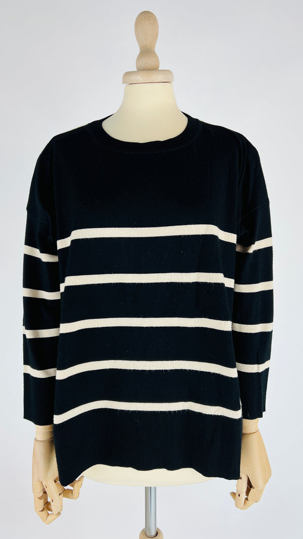 Maglia girocollo a righe