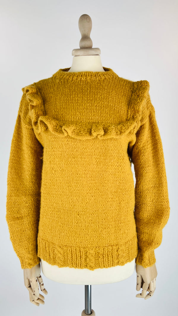 Maglia girocollo con volant