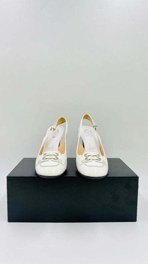 Slingback pelle verniciata N.38