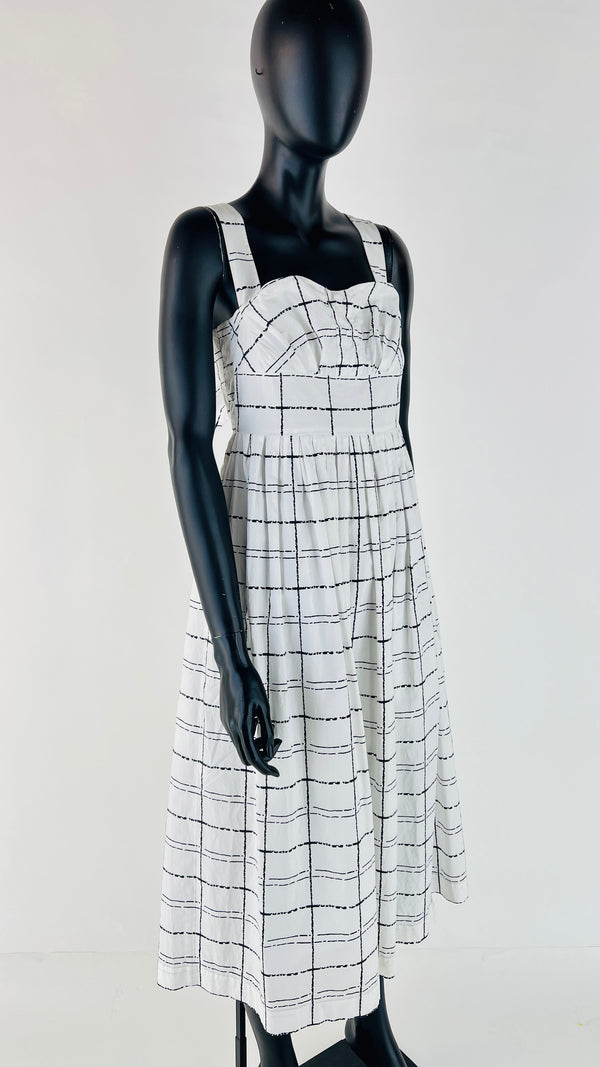 Abito midi stampa plaid