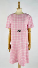 Abito corto tweed rosa Versace