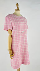 Abito corto tweed rosa Versace