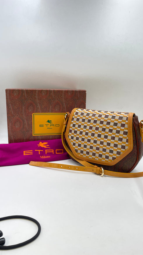 Borsa pelle scacchi