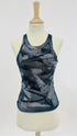 Tank-top mesh stampata
