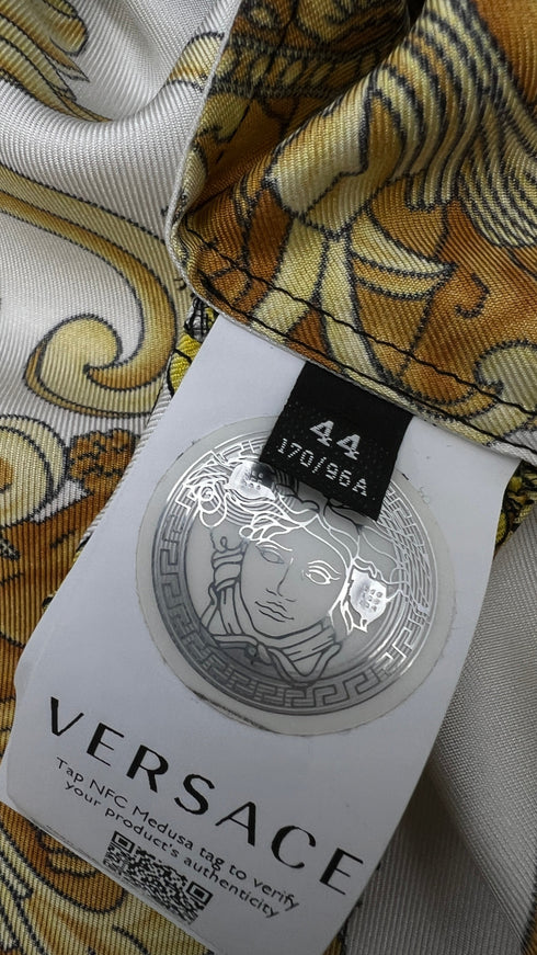 Camicia in seta stampa barocca