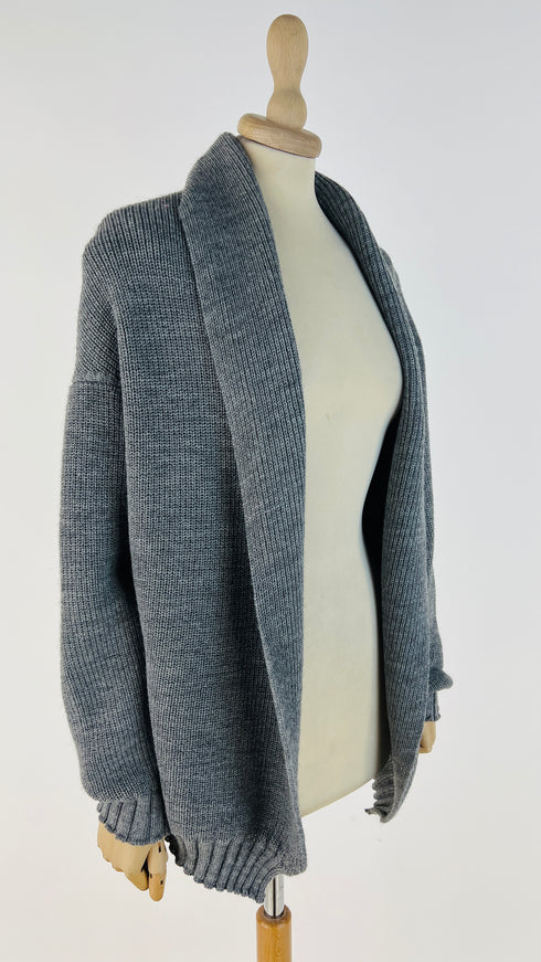 Cardigan scollo scialle con cartellino