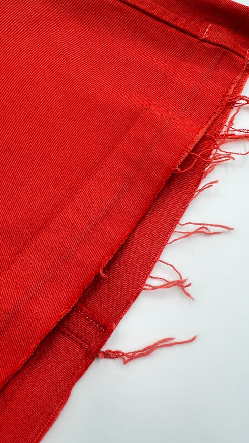 Minigonna in jeans rosso