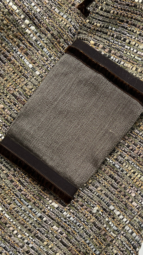 Soprabito in tweed e velluto