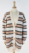 Cardigan oversized a righe