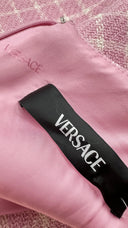 Abito corto tweed rosa Versace