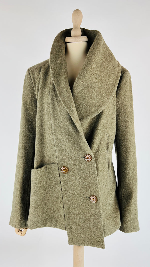 Caban in panno sfoderato