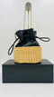 Borsa pelle e raffia