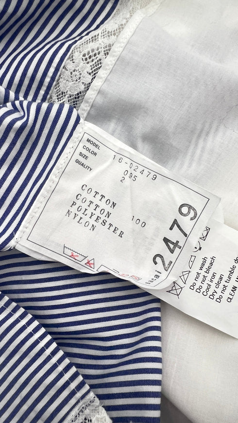 Blusa in cotone a righe