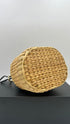 Borsa pelle e raffia