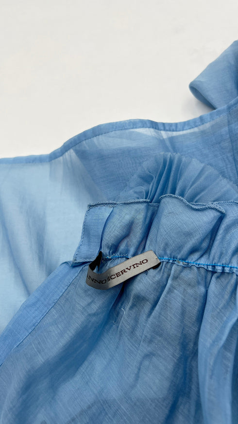 Top monospalla con ruche