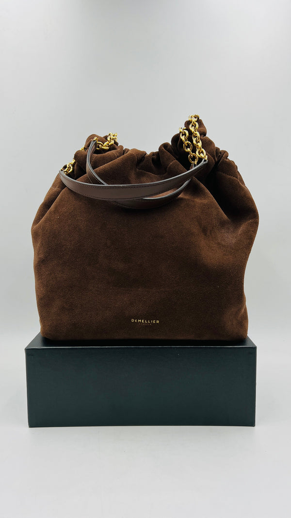 Borsa a spalla scamosciata