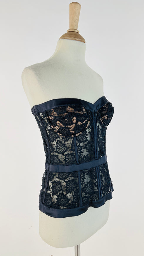 Bustier in pizzo con cartellino