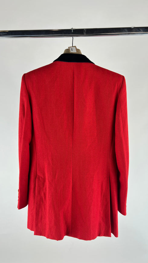 Blazer in lana lino con cartellino