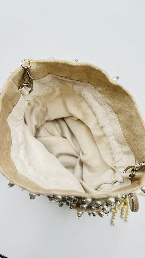 Pochette perline e strass